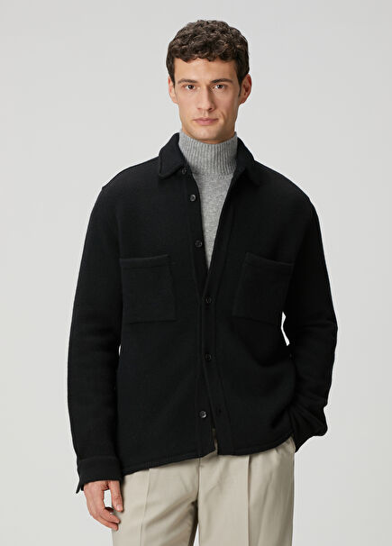 Siyah Yün Triko Hırka