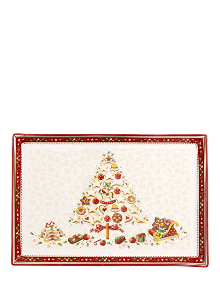 Winter Bakery Porselen Dikdörtgen Servis Tabağı 39 cm