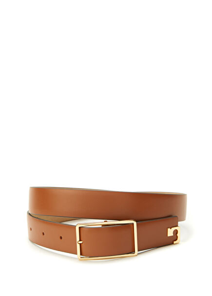 Tan Gold Women's Leather Belt
