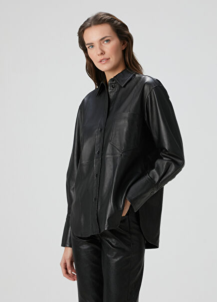 Black Leather Shirt