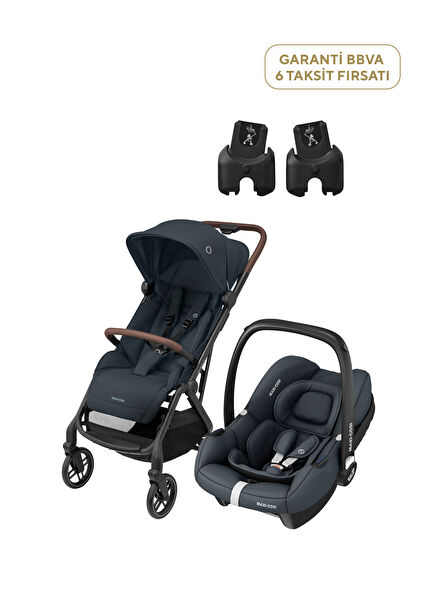 Soho-Cabriofix İ-Size Modüler Ultra Kompakt Essential Graphite Seyahat Sistem Bebek Arabası