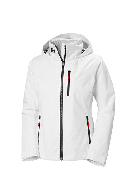 W Crew 2.0 Hooded Midl Hooded Waterproof White Women's Coat