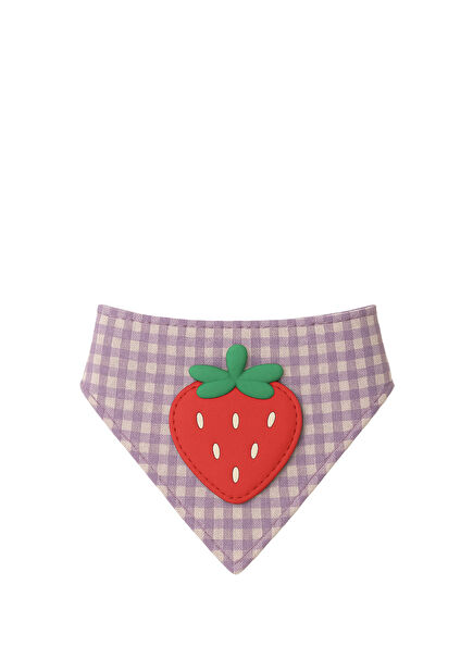 Lila Kareli Küçük Irk Köpek ve Kedi Bandana