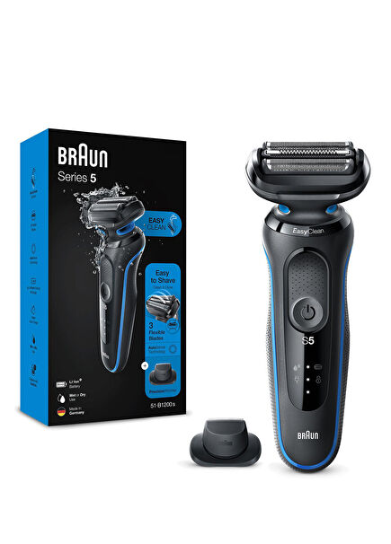 Yeni Seri 5 B1200s AutoSense EasyClick Islak & Kuru Kablosuz Tıraş Makinesi