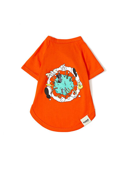 Fight Tee Cotton Orange Dog T-shirt