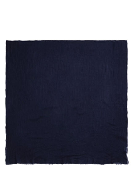 Navy Blue Women's Wool Shawl