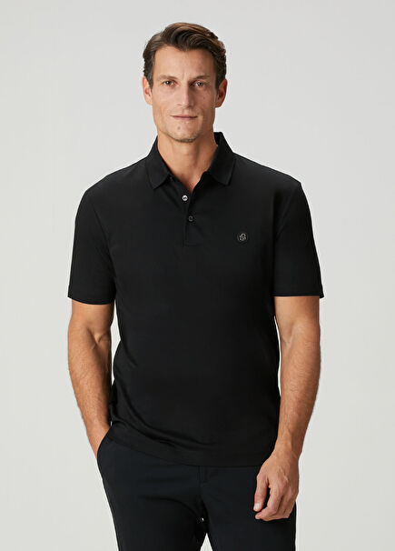 Siyah Polo Yaka T-shirt