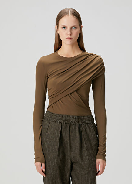 Dressi Haki Drapeli Bluz