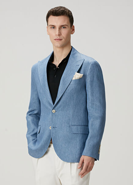 Blue Linen Jacket