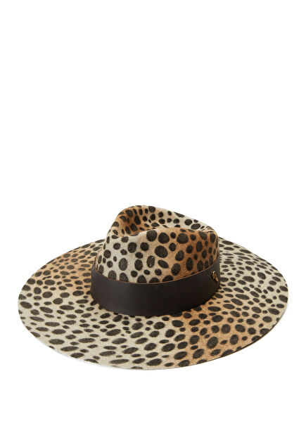 Varsavia Leopard Print Women's Wool Hat