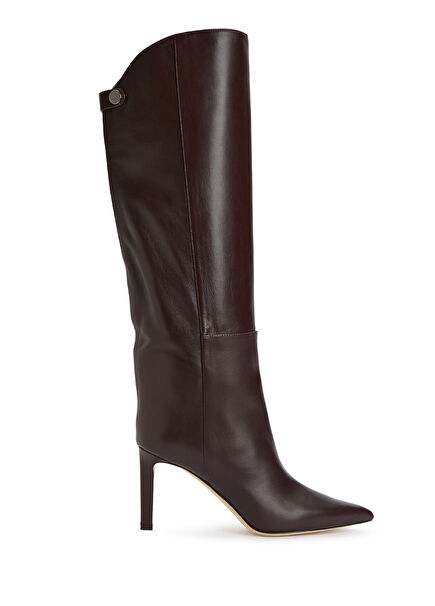 Alizze Bordo Kadın Deri Çizme