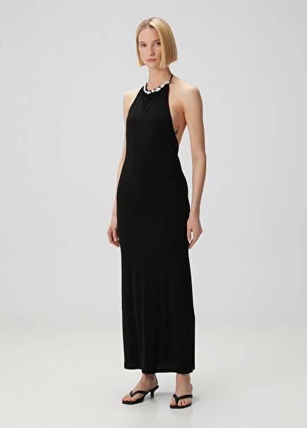 Orchid Black Maxi Beach Dress