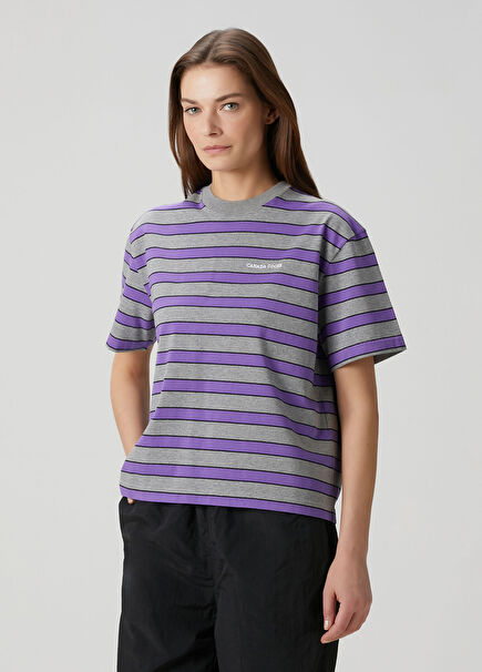 Roam Mor Çizgili T-shirt