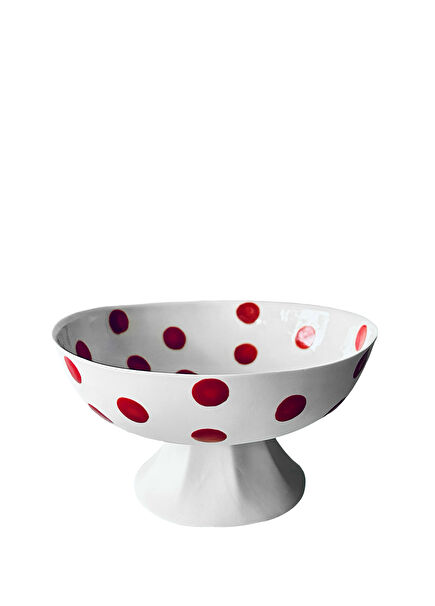 Dots & Stripes Limoges Porselen Yılbaşı Servis Kasesi 19 cm