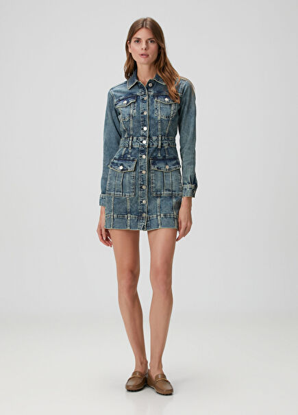 Mavi Mini Denim Elbise