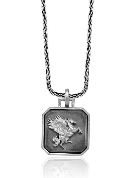 Pegasus 925 Sterling Silver Men's Necklace