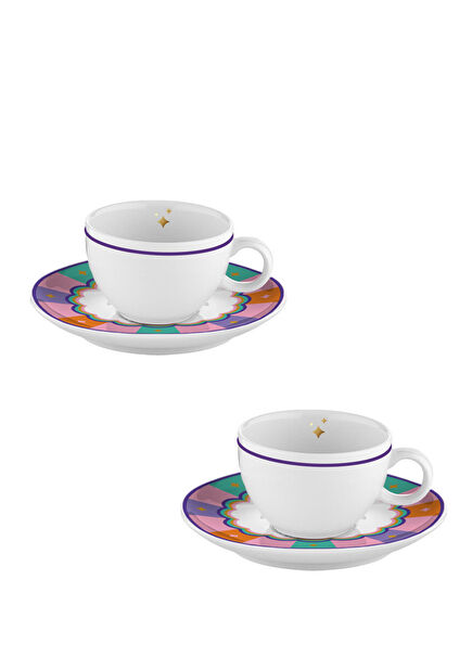 Circus Collection Porcelain Tea Cup Set of 2