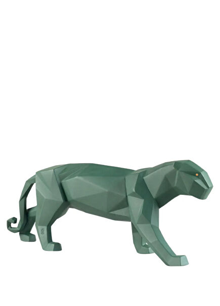 Panther Yeşil Porselen Heykel