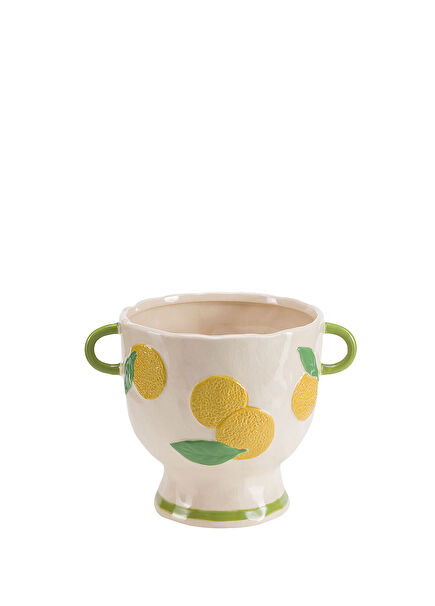Vitamina Yellow Ceramic Small Size Vase