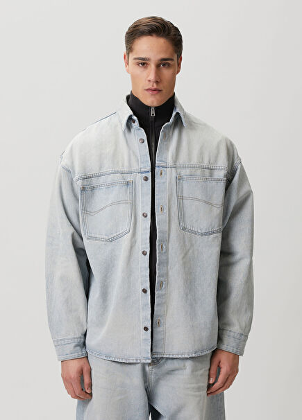 Açık Mavi Denim Gömlek