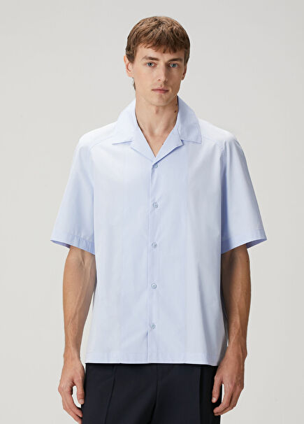 Fonccio Açık Mavi Kısa Kollu Gömlek