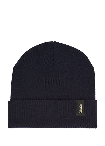 Navy Blue Men's Wool Beanie