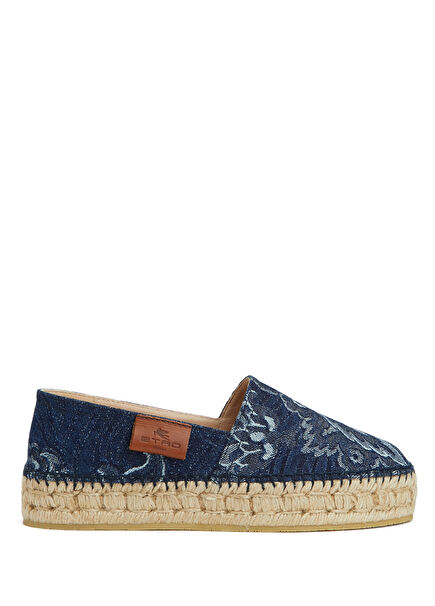 Dark Blue Women's Denim Espadrille