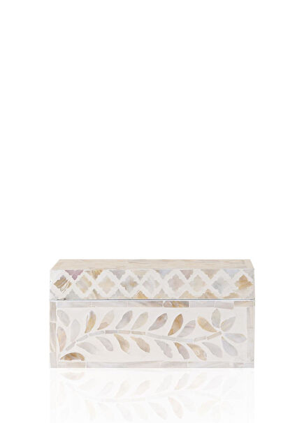 Sedef Seramik Dikdörtgen Dekoratif Kutu 21 x 12 cm