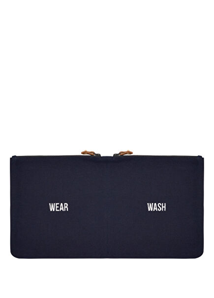Wear & Wash Navy Blue Double Zipper Organizer Travel Bag