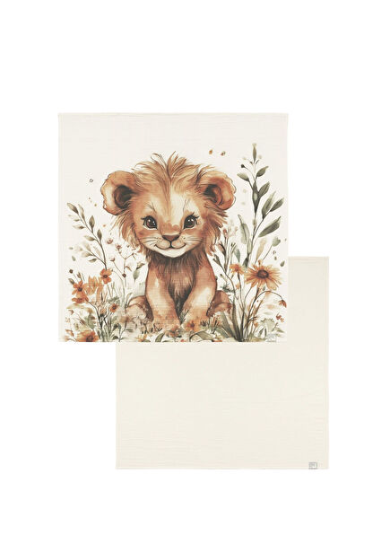 Milk Cloud & Sunny Lion Pamuklu Müslin 2'li Bebek Örtüsü Seti  