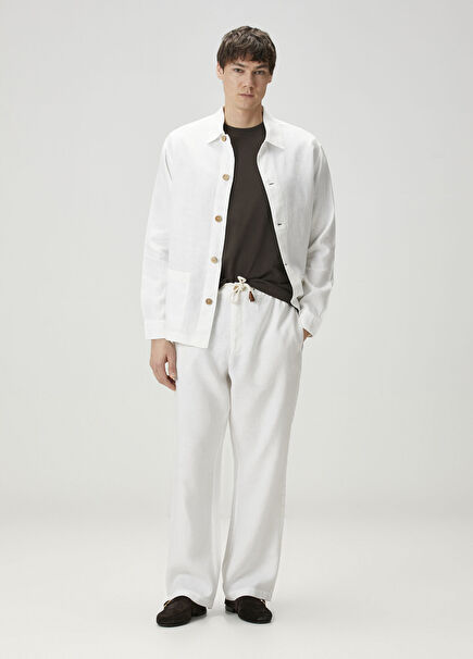 Gabriel White Linen Trousers
