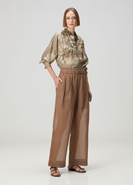 Brown Belted Pants
