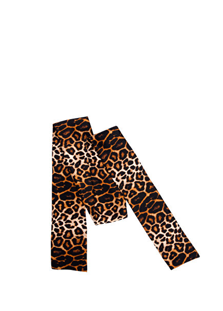 Safari Vibes Leopar Desenli İpek Kadın Fular