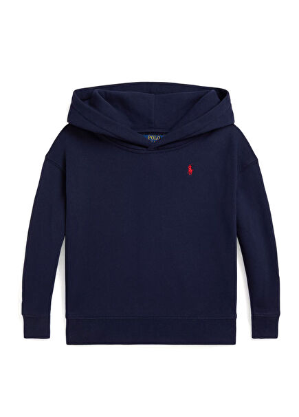 Navy Blue Hooded Girls Sweatshirt