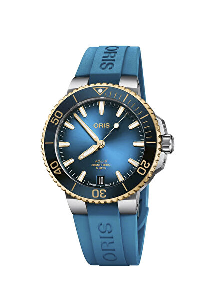 New Aquis Date Cal.400 01 400 7769 6355-07 4 22 75FC Mavi Erkek Kol Saati