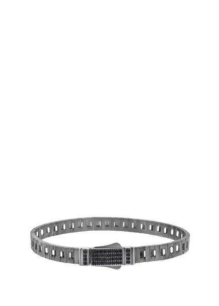 Slot Line 925 Sterling Silver Men's Bracelet