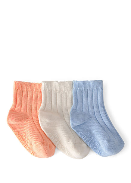 Colorful Cotton Unisex Baby 3-Piece Socks Set