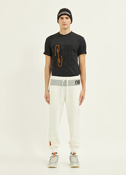 Rebu Jogger Beyaz Unisex Eşofman Altı