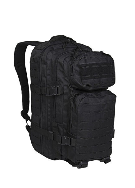 Laser Cut Black Backpack