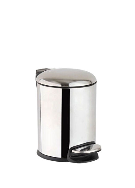 Polished Nickel Pedal Dustbin 5 Lt