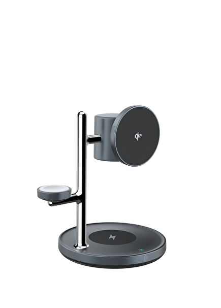 Voltbase Wirelles Gri Şarj İstasyonu P-WRL5