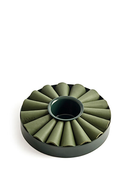 Bellis Green Leather Jewelry Organizer