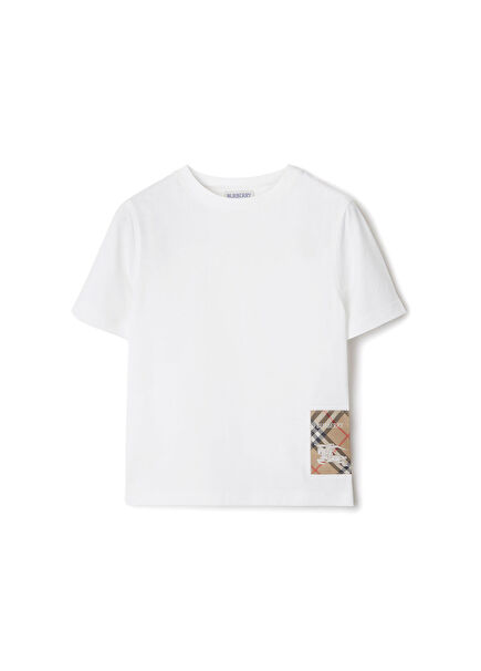 Cedar Label Cotton Beyaz Kısa Kollu Unisex Çocuk T-Shirt