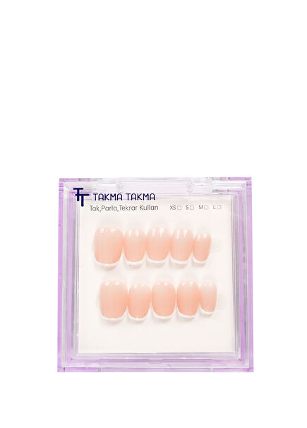 Kısa Balerin 15'li Ten Rengi Protez Takma Tırnak TT0575 