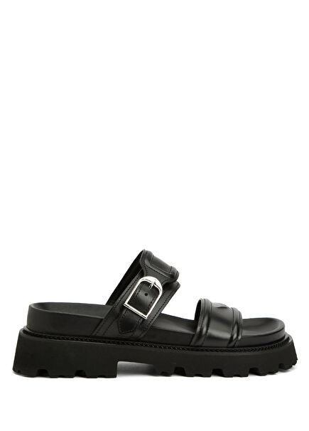 Ride Black Women's Leather Slippers