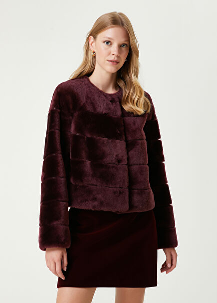 Burgundy Quilted Coat