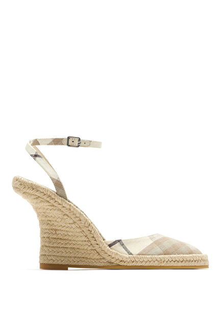 Mews Pumps Krem Rengi Kadın Espadril Dolgu Topuklu Ayakkabı