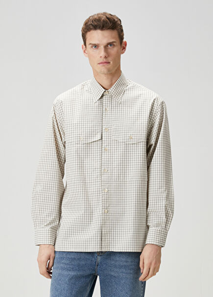 Off-White Plaid Shirt