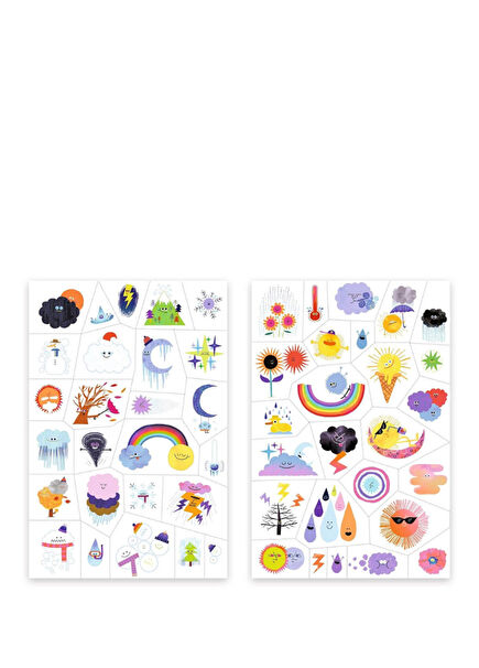 Weather Emojis Çocuk Geçici Dövme 