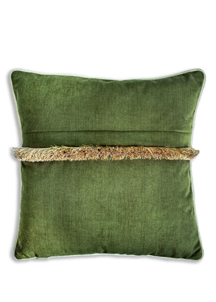 Autunno Zeytin Yeşili Kadife Dekoratif Yastık 50x50 cm